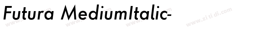 Futura MediumItalic字体转换